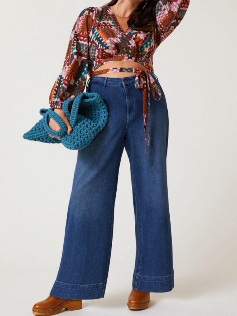 Anthropologie Pilcro The Skipper High-Rise Wide-Leg Jeans Dark Wash 31